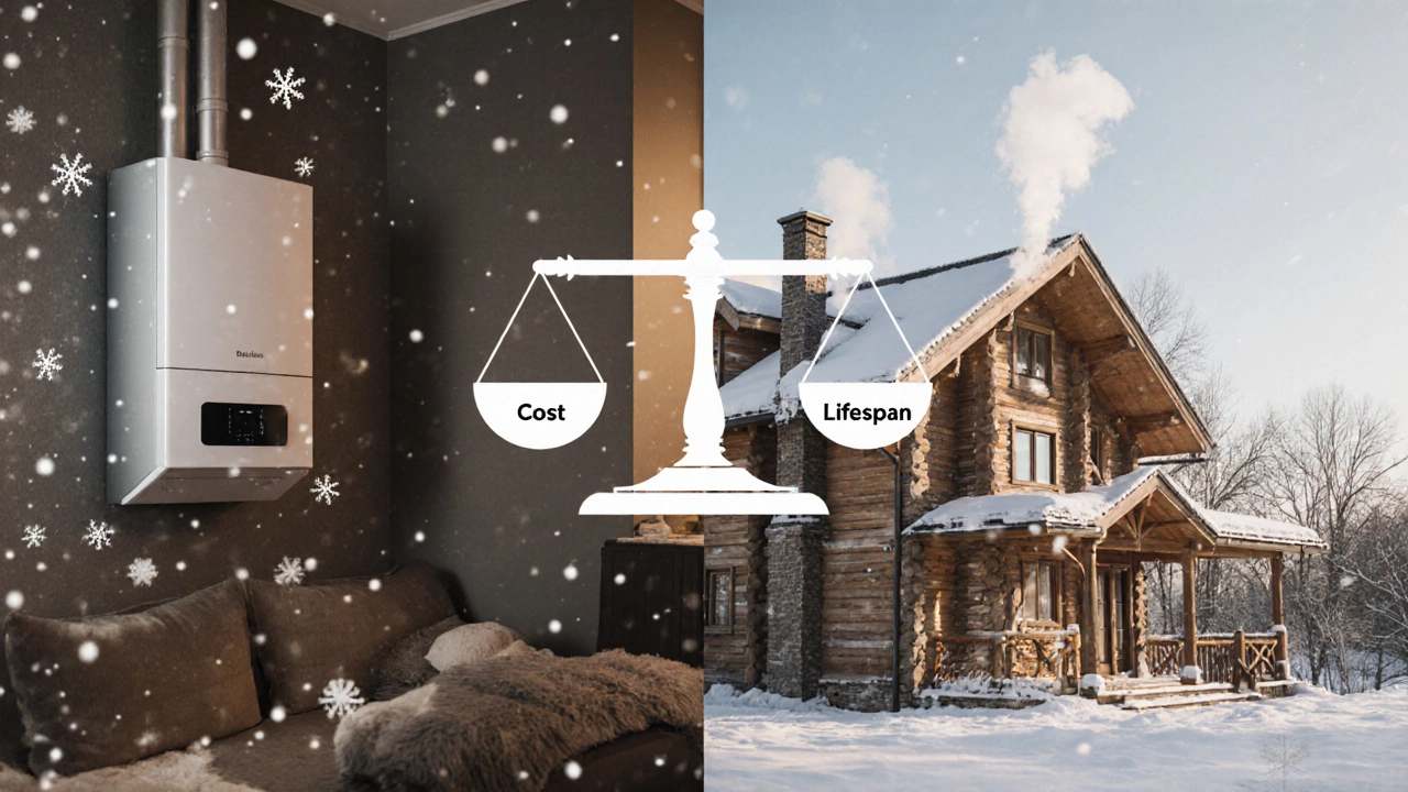 Сравнение настенного и напольного котлов в зимних домах: компактный и мощный варианты.