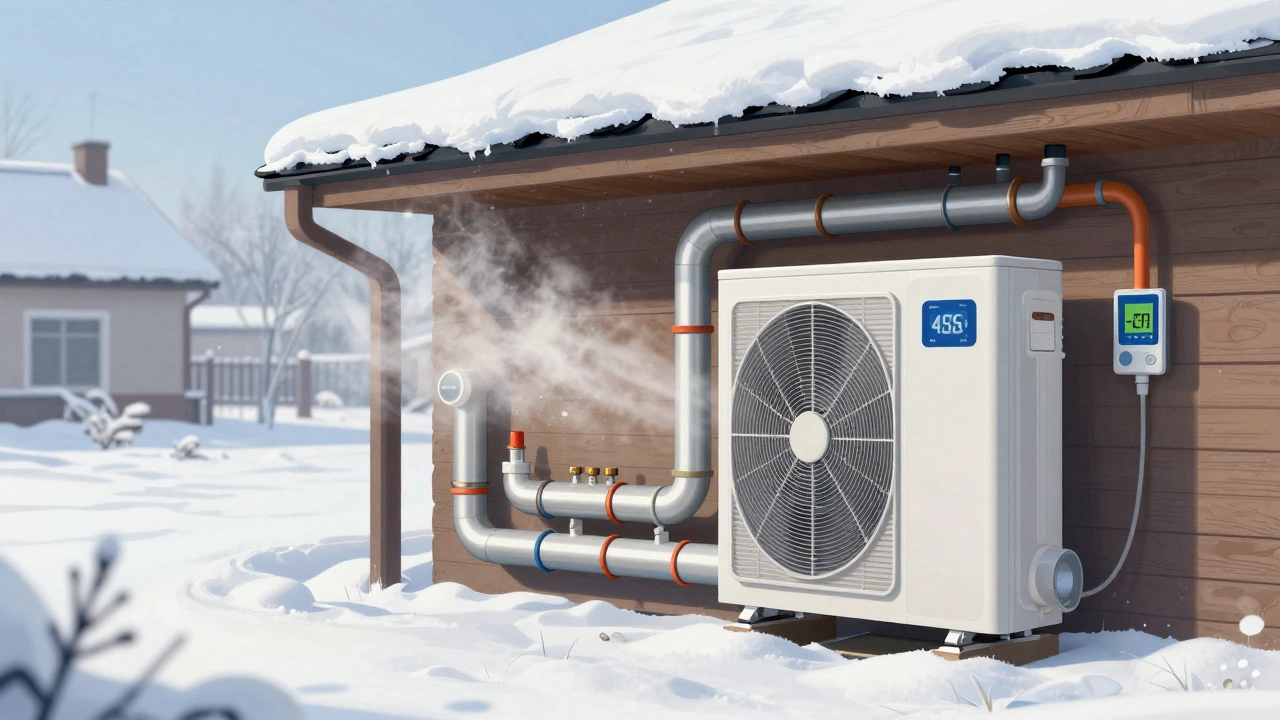 Тепловой насос с подземными коллекторами под снежным домом в Саратовской области.